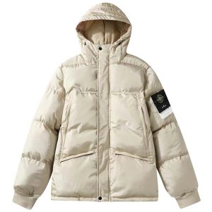 Usfans Spreadsheets Stone Island Crinkle Reps Down Puffer Jacket Black Coat Medium
