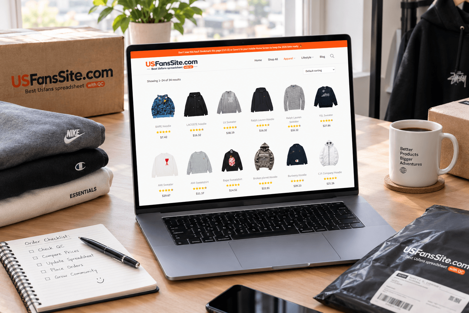 Usfans spreadsheet Hoodies and Sweaters