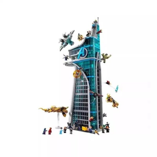 Lego-compatible "Avengers Alliance Tower" building block set - an assembly model and display piece for boys