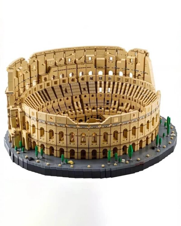 Lego-compatible Roman Colosseum ICONS Series Building Block Set - Educational Construction Toy for Adults